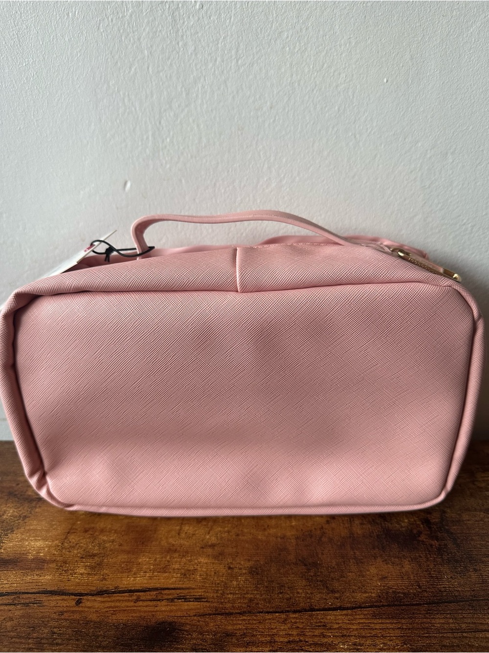 Ted Baker Blush Pink Makeup Case with Floral Interior Dual Compartments NWT - Picture 3 of 5